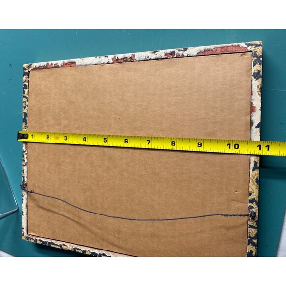 1940's Vintage Family Photograph In Ornate Hand-Painted Gold Wooden Frame - Picture 15 of 16